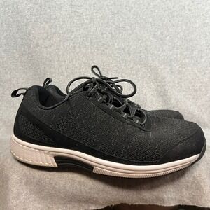 Orthofeet Mens 10 4E 619 Edgewater Black X-Wide Orthopedic Walking Shoes Comfort